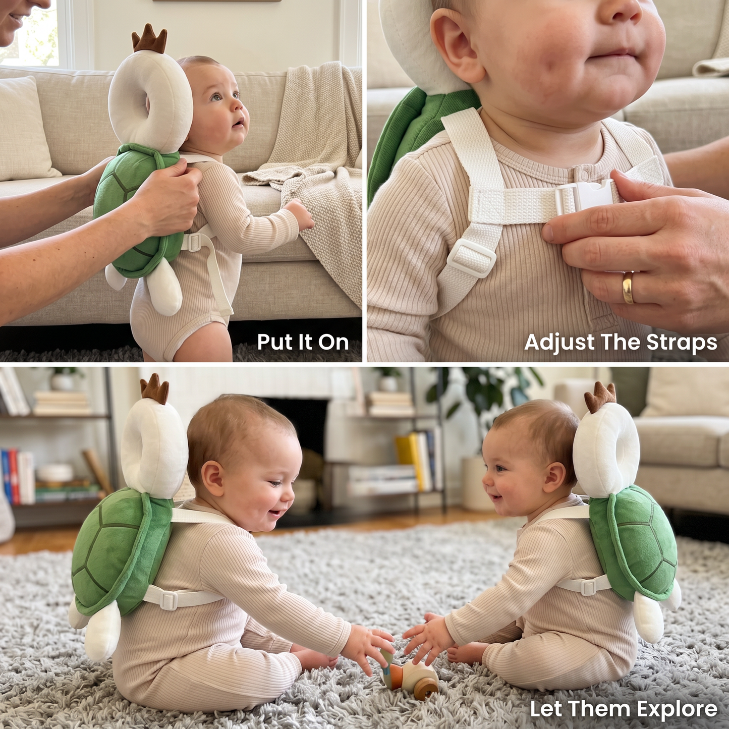 TurtleGuard™ Baby Head Protector